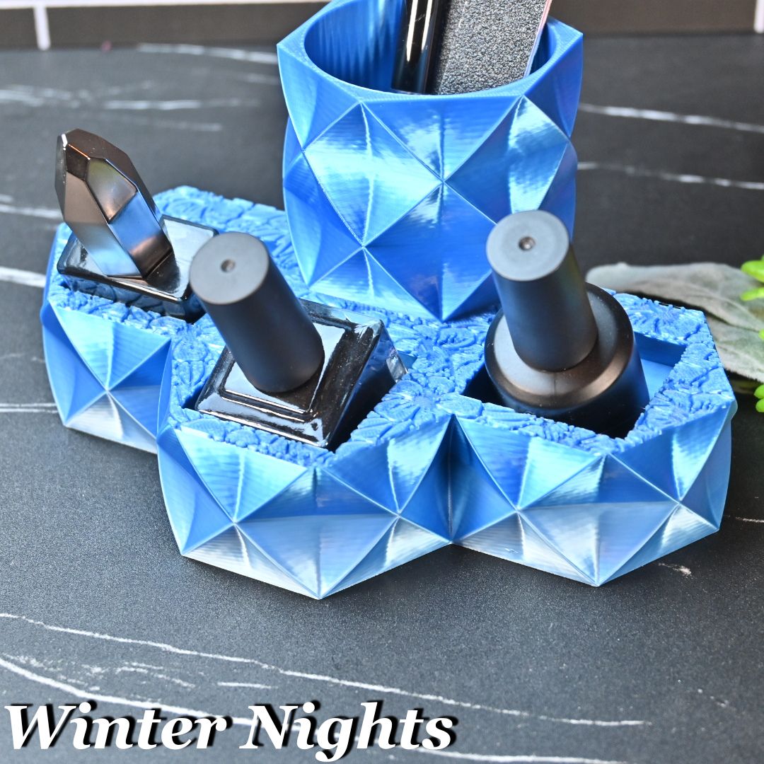 Hibiscus Triple Square Bottle Holder with Cup