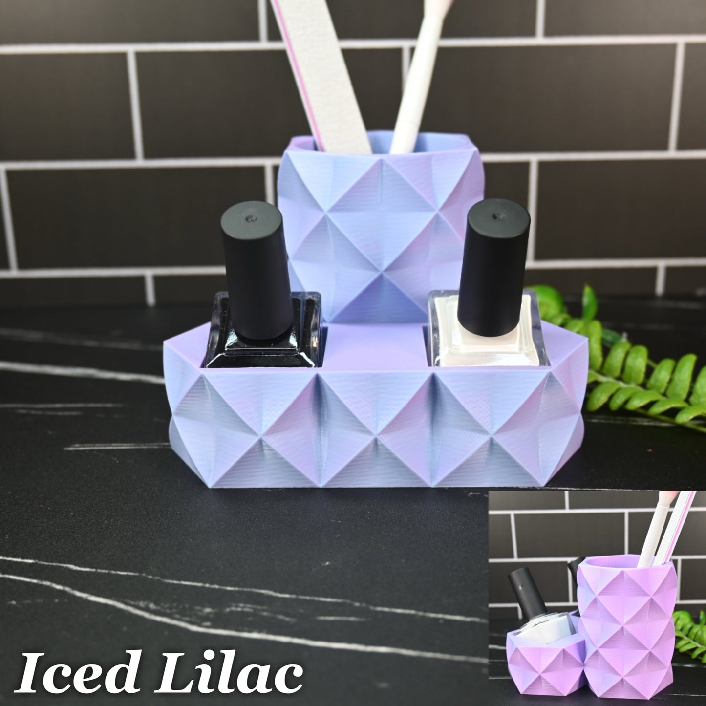 Dual Square Liquid Holder with Cup