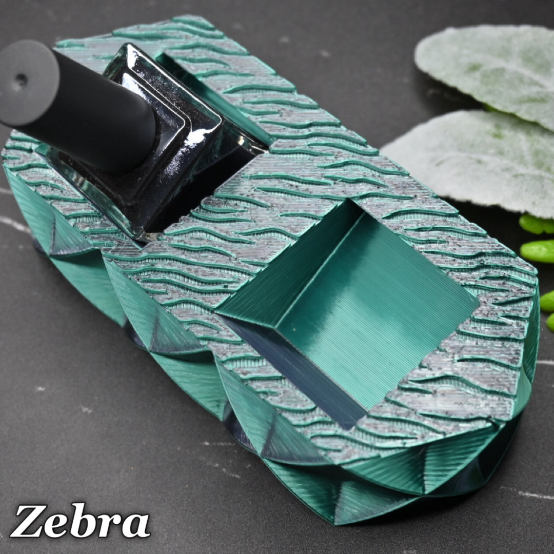 Zebra Pattern Dual Square Liquid Holder