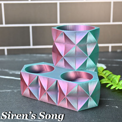 Dual Bottle Holder with Cup